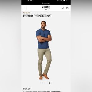 Rhone Khaki Pants - like new!